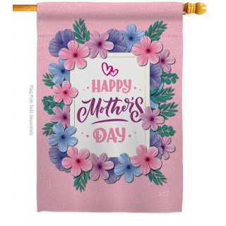 Pink Mother Day House Flag | Mother's Day, Double Sided, Flags