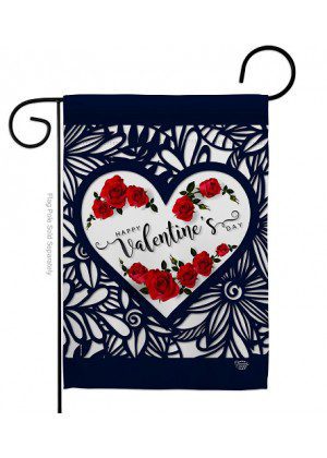 Roses Are Love Garden Flag | Valentine, Two Sided, Garden, Flags