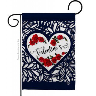 Roses Are Love Garden Flag | Valentine, Two Sided, Garden, Flags