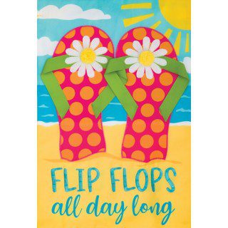 Beach Flip Flops Flag | Applique, Summer, Cool, Garden, Flags