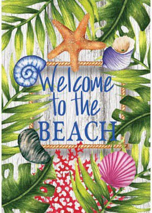 Beach Welcome Flag | Welcome, Beach, Decorative, Lawn, Flags
