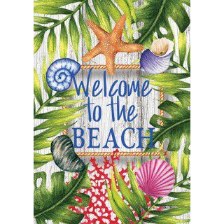 Beach Welcome Flag | Welcome, Beach, Decorative, Lawn, Flags