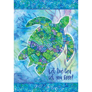 Boho Turtle Flag | Inspirational, Nautical, Decorative, Lawn, Flags
