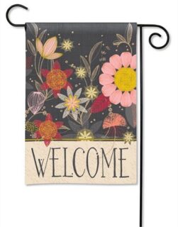 Floral Welcome Garden Flag | Welcome, Floral, Yard, Garden, Flag