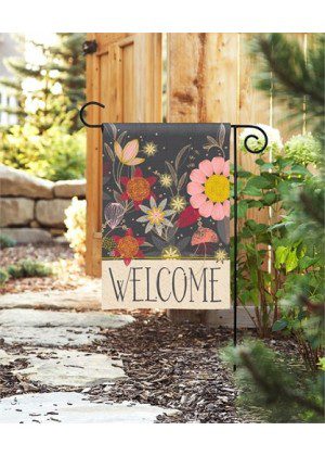 Floral Welcome Garden Flag | Welcome, Floral, Yard, Garden, Flag