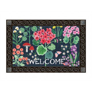 Geranium Welcome Doormat | MatMates | Decorative Doormats
