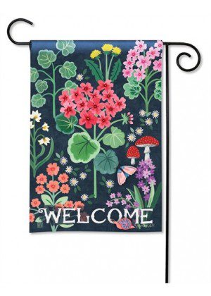 Geranium Welcome Garden Flag | Welcome, Floral, Garden, Flags