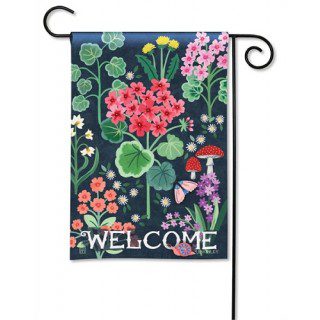 Geranium Welcome Garden Flag | Welcome, Floral, Garden, Flags