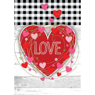 Gingham Heart Flag | Valentine's Day, Valentine, Decorative, Flags
