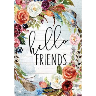 Hello Friends Flag | Welcome, Fall, Decorative, Lawn, Garden, Flag