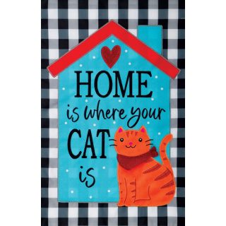 Home Cat Flag | Applique, Summer, Animal, Cool, Garden, Flags