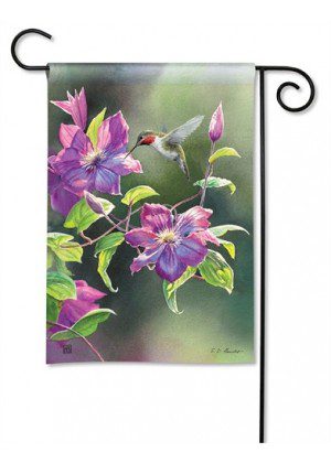 Hummingbird Visit Garden Flag | Floral, Bird, Spring, Garden, Flags