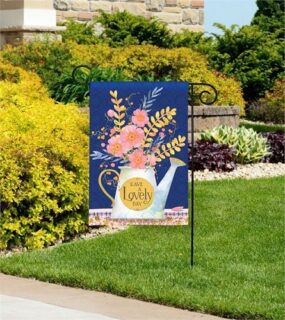 Lovely Day Garden Flag | Inspirational, Floral, Yard, Garden, Flags