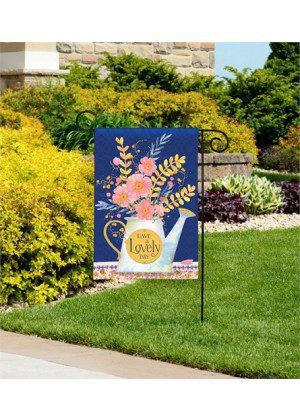 Lovely Day Garden Flag | Inspirational, Floral, Yard, Garden, Flags