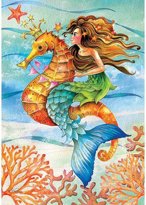 Mermaid Seahorse Flag | Beach, Summer, Decorative, Lawn, Flags