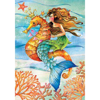 Mermaid Seahorse Flag | Beach, Summer, Decorative, Lawn, Flags