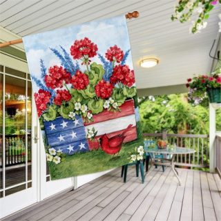 Patriotic Planter Box House Flag | Patriotic Flags | 4th of July Flags