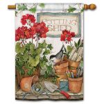 Stay Awhile House Flag | Spring, Floral, Yard, Outdoor, House, Flag