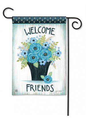 Welcome Friends Garden Flag | Welcome, Floral, Garden, Flags