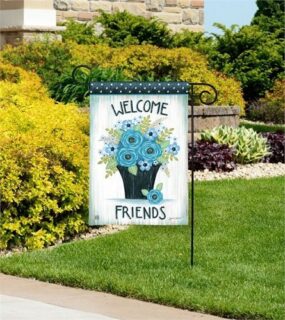 Welcome Friends Garden Flag | Welcome, Floral, Garden, Flags