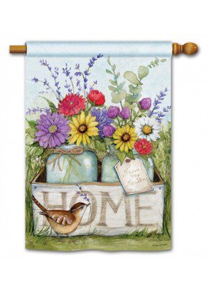 Welcome Home House Flag | Inspirational, Floral, House, Flags