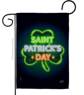 Saint Pat Neon Garden Flag | St. Patrick's Day, Cool, Garden, Flag