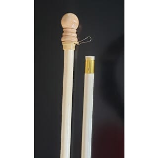 2 Piece Wooden Flag Pole Image | House, Flag, Poles
