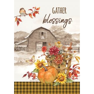 Gather Blessings Flag | Fall, Farmhouse, Decorative, Lawn, Flags