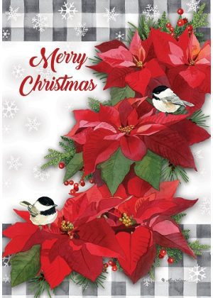 Poinsettia Cascade Flag | Christmas, Floral, Decorative, Flags