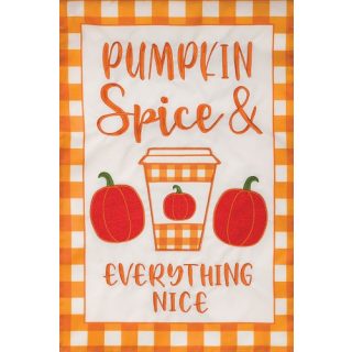 Pumpkin Spice Applique Flag | Applique, Fall, Cool, Garden, Flags