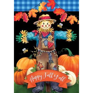 Scarecrow on Black Flag | Fall, Inspirational, Decorative, Flags