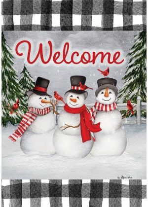 Snowmen Trio Flag | Christmas, Snowman, Welcome, Cool, Flags
