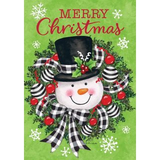 Snowman Wreath Flag | Christmas, Snowman, Decorative, Flags