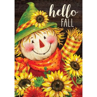 Sunflower Scarecrow Flag | Fall, Inspirational, Decorative, Flags