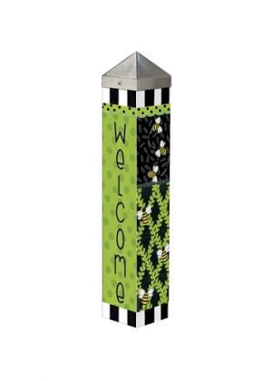 Bee Trellis Art Pole | Art Pole | Peace Pole | Yard Art