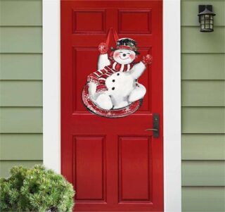 Sledding Snowman Door Décor | Door Hangers | Door Décor