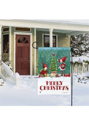 Christmas Elves Garden Flag | Christmas, Yard, Garden, Flags