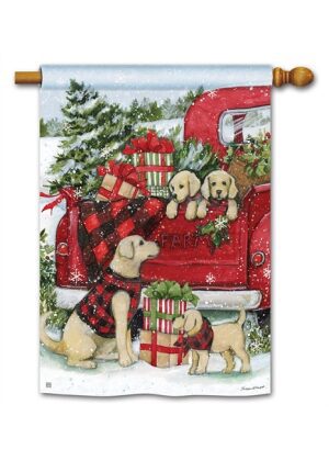Christmas Puppies House Flag | Christmas, Outdoor, House, Flags