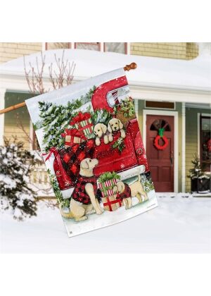 Christmas Puppies House Flag | Christmas, Outdoor, House, Flags