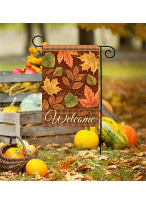 Falling Leaves Garden Flag Image