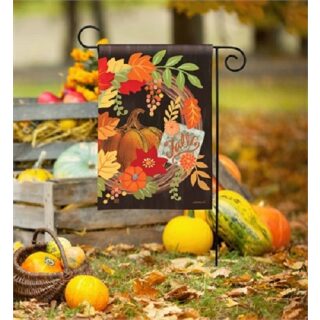 Grapevine Wreath Garden Flag | Fall, Decorative, Garden, Flags