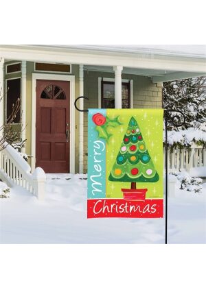 Merry Christmas Tree Garden Flag | Christmas, Yard, Garden, Flag