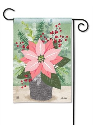 Pink Poinsettia Garden Flag | Christmas, Floral, Yard, Garden, Flag