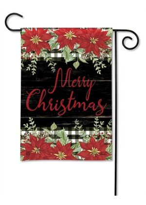 Poinsettias and Checks Garden Flag | Christmas, Garden Flags