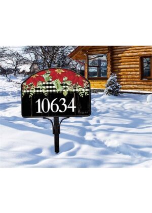 Poinsettias and Checks Yard Sign | Yard Signs | Address Plaques