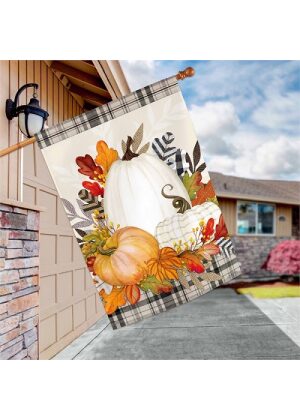 Pumpkin Season House Flag | Fall, Outdoor, Yard, House, Flags