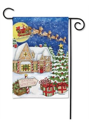 Santa Workshop Garden Flag | Christmas, Yard, Garden, Flags