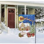 Santa Workshop Garden Flag | Christmas, Yard, Garden, Flags