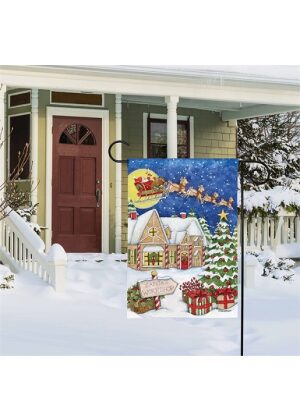 Santa Workshop Garden Flag | Christmas, Yard, Garden, Flags