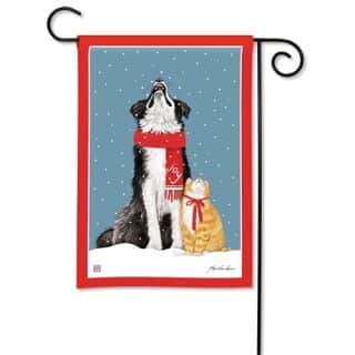 Snow Day Pets Garden Flag | Winter, Animal, Yard, Garden, Flags